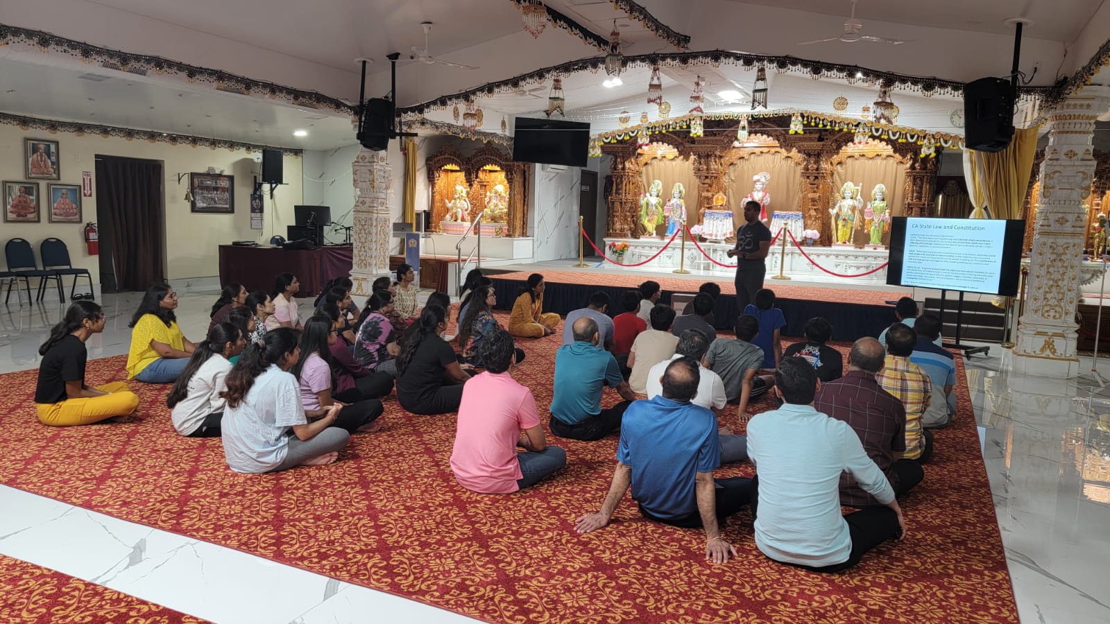 Group discussions during camp